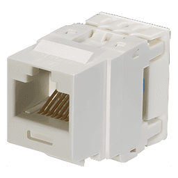 Conector Jack Keystone / Categoría 6 / Terminación 110 Impacto / RJ45 UTP / 250 MHz / Blanco