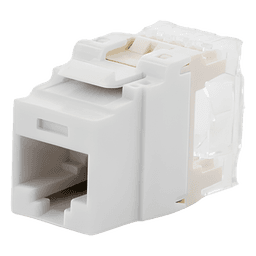 Conector Jack Keystone / Categoría 6 / Terminación 110 Impacto / RJ45 UTP / 250 MHz / Blanco