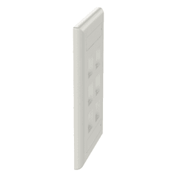 Placa de Pared Vertical / 6 Puertos Keystone / Blanco Mate / 2.75 x 4.5 pulg.