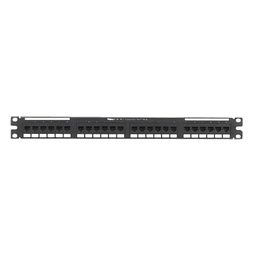 Panel de Parcheo / Cat 6 / 24 Puertos / 1UR / Punchdown 110 / Rack 19"