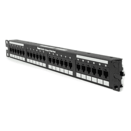 Panel de Parcheo / Cat 6 / 24 Puertos / 1UR / Punchdown 110 / Rack 19"