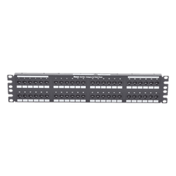 Panel de Parcheo Punchdown / Cat 6 Clase E / 48 Puertos / 2UR / 19.00' Ancho / Acero Inoxidable