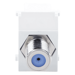 Módulo Acoplador Coaxial Tipo F / Keystone / 75 Ohms / 3.0 GHz / 29.6x16.7x21.8 mm / 1.17x0.66x0.86 ft