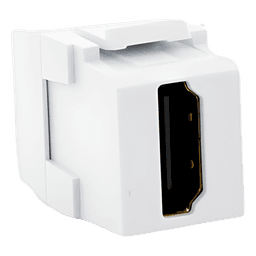 Módulo Acoplador HDMI / Keystone / HDMI 2.0 Cat 2 / Tipo-A Hembra-Hembra / 0.65' x 0.88' / Blanco
