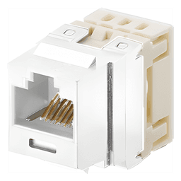 Jack Keystone / Cat 5e / Impacto 110 / RJ45 / 8P8C / UTP / Blanco Mate