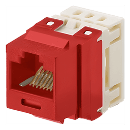 Jack Keystone / Cat 5e / RJ45 / 110 Impacto / 8P8C / Rojo