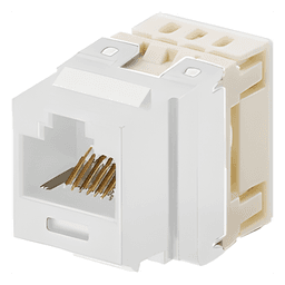 Jack Keystone / Cat 5e / RJ45 / Terminación 110 / T568A/B / 1 Puerto / Blanco