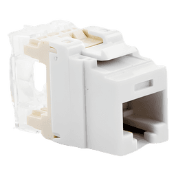 Jack Keystone / Cat 5e / RJ45 / Terminación 110 / T568A/B / 1 Puerto / Blanco