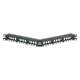 Panel de Parcheo Modular Keystone / 24 Puertos / Angulado / 1UR / 19" (482.6 mm)