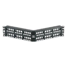 Panel de Parcheo Modular Keystone / 48 Puertos / Angulado / 2UR / Acero Inoxidable / 19.00' (482.6 mm) Ancho