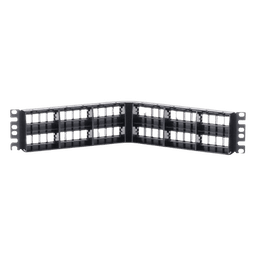 Panel de Parcheo Modular Keystone / 48 Puertos / Angulado / 2UR / Acero Inoxidable / 19.00' (482.6 mm) Ancho