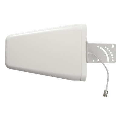 Antena Direccional / Banda Ancha 698-960 MHz / 1695-2700 MHz / Ganancia 8.1 / 10.6 dBi / Conector N Hembra / 50 Ohm / Montaje Inclinable y Giratorio