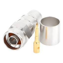 Conector RF N Macho Hexagonal / Anillo Plegable / Para Cable LMR-600 / LP600 / CNT-600 / Contacto Oro / Aislante Teflón