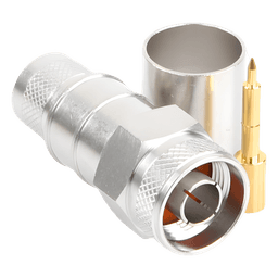 Conector RF N Macho Hexagonal / Anillo Plegable / Para Cable LMR-600 / LP600 / CNT-600 / Contacto Oro / Aislante Teflón
