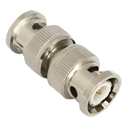 Adaptador Coaxial / BNC Macho a BNC Macho / 75 Ohm / Barril / Níquel-Oro-PTFE / 13.9 mm x 33.6 mm
