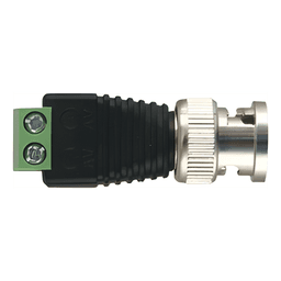 Adaptador BNC Macho / Terminales Tornillo / 75 Ohm / Cables AWG 26-14 / RG-59 / RG-6