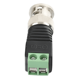Adaptador BNC Macho / Terminales Tornillo / 75 Ohm / Cables AWG 26-14 / RG-59 / RG-6