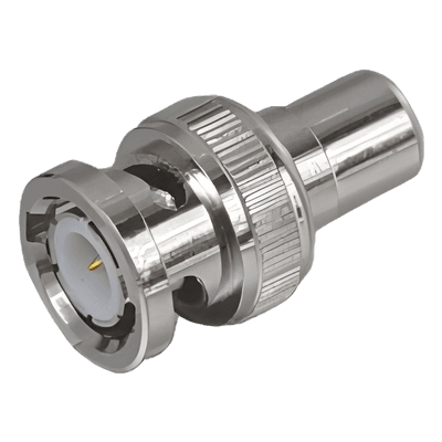 Adaptador en Línea / 75 Ohm / BNC Macho a RCA Hembra / 13.9 mm x 27 mm / 0.55 in x 1.06 in