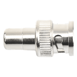 Adaptador en Línea / 75 Ohm / BNC Macho a RCA Hembra / 13.9 mm x 27 mm / 0.55 in x 1.06 in
