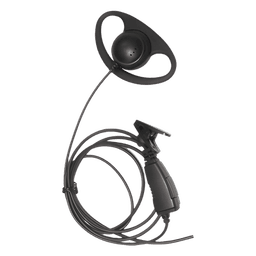 Micrófono de Solapa con Gancho Auricular / Compatible con Radios Kenwood TK y NX Series / Cable Reforzado con Kevlar / PTT Ergonómico / Clip Rotatorio 360°