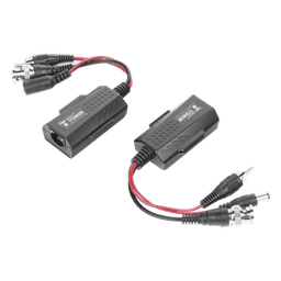 Kit de Transceptores Activos / Transmisión 4K / 150 m (492.1 ft) / Alimentación 12/24 V / Audio y Video por UTP Cat 5e/6 / HD-TVI HD-CVI AHD CVBS