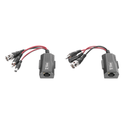 Kit de Transceptores Activos / Transmisión 4K / 150 m (492.1 ft) / Alimentación 12/24 V / Audio y Video por UTP Cat 5e/6 / HD-TVI HD-CVI AHD CVBS