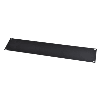 Tapa Ciega / Rack 19in / 2UR / Acero Cal. 14 / Pintura Electroestática Negra / 0.7 kg