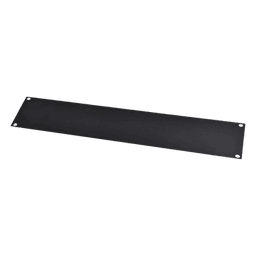 Tapa Ciega / Rack 19in / 2UR / Acero Cal. 14 / Pintura Electroestática Negra / 0.7 kg