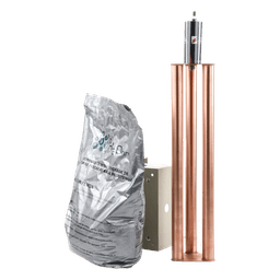Kit de puesta a tierra / 100 A / Electrodo de cobre electrolítico / Acoplador 1500 A NEMA 4 / Filtro LCR / Compuesto mejorador
