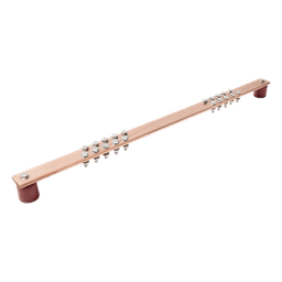 Barra de Unión de Tierra / Montaje Rack 19" / 550 A / 20 Conexiones 3/16" / Tornillería Incluida