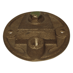 Base Redonda para Pararrayo de Punta Maciza / Bronce / Paso de Cable Recto o 90°
