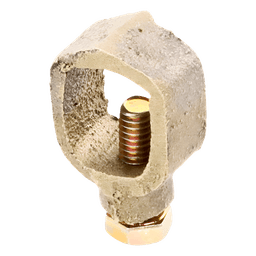 Conector de Tierra Física / Varilla hasta 3/4" / Cable 1/0 AWG / Bronce / Baja Resistencia Eléctrica / Jaula de Faraday