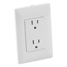 Contacto Inteligente de Pared / Supresión de Picos Tipo A / 120 VAC / 15A / Doble / Empotrable 12 x 8 x 0.5 cm (4.7 x 3.1 x 0.2 in)