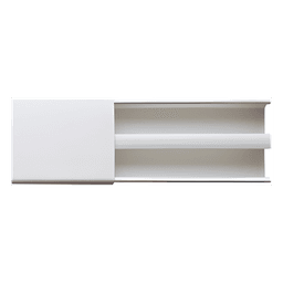 Canaleta de PVC / Dos Vías / 48 x 16 mm / Tramo 2.5 m (8.2 ft) / Auto-extinguible / Resistente UV