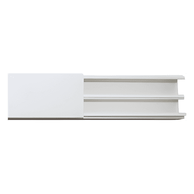 Canaleta de PVC / 17 x 35 mm / 2.5 m (8.2 ft) / Auto-extinguible / Resistente a UV