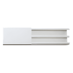 Canaleta de PVC / 17 x 35 mm / 2.5 m (8.2 ft) / Auto-extinguible / Resistente a UV
