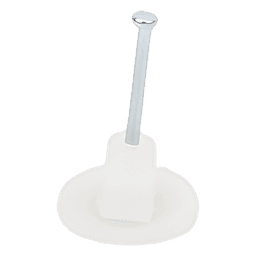 Grapa para cable plano / 5 mm / Clavo 25 mm (1') / Polipropileno transparente / 100 pzs