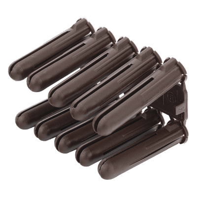 Taquete de Fijación / Doble Expansión Multidireccional / Tornillo 10 mm x 44.5 mm (1 3/4") / Resistencia 80 kg / Polietileno HDPE / Rango Térmico -50°C a +80°C