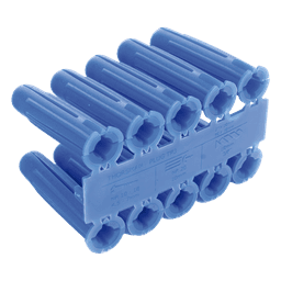Taquete de Fijación / Doble Expansión 4 Direcciones / 3/8" para Tornillo 12 mm x 2" / 100 Piezas / Resistencia 100 kg / Concreto y Superficies Sólidas
