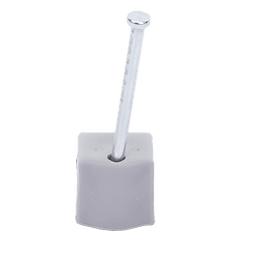 Grapa para cable redondo / 10mm / Calibre 8 / Polipropileno gris / 100 piezas / -10°C a +120°C / Clavo 2mm x 30mm