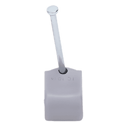 Grapa para cable redondo / 10mm / Calibre 8 / Polipropileno gris / 100 piezas / -10°C a +120°C / Clavo 2mm x 30mm