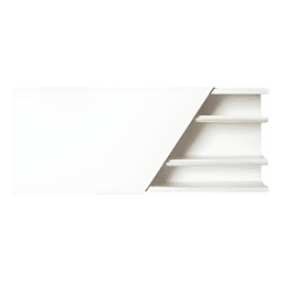 Canaleta color blanco de 3 vías, de PVC auto extinguible, 60 x 25 x tramo 2.5m (5401-01250)