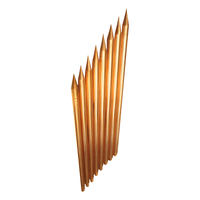 Varilla de Puesta a Tierra / Acero con Cobre Electrolítico / Diámetro 5/8" / Longitud 1.5 m (4.9 ft) / AISI 1018 Estirado en Frío