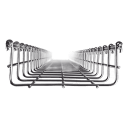 Charola tipo malla / 66 mm peralte / 150 mm ancho / 3 m tramo / Electro zinc / 158 cables Cat6 / 9.84 pies