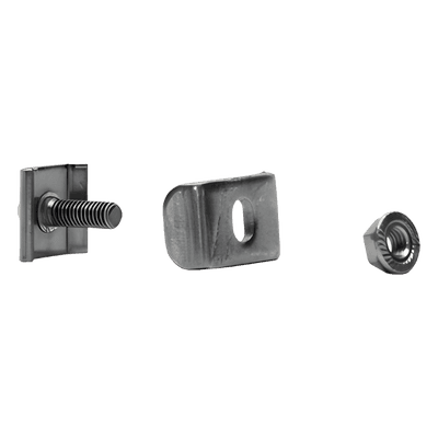 Kit de unión para charola / Clema mediana / Tornillo encastrado / Acabado electro zinc / Ancho hasta 300 mm (11.8 in)