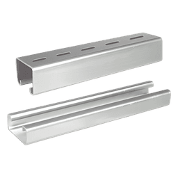 Unicanal Perforado / 4x4 U10 / 3000 mm (9.84 ft) / Acabado ElectroZinc