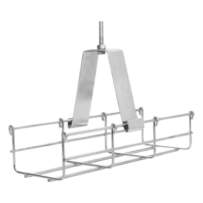 Soporte de Techo para Charola / 100 mm / Tipo Péndulo / Acero Calibre 14 / Electro Zinc / Falso Plafón