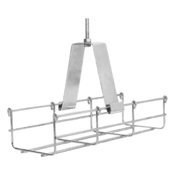 Soporte de Techo para Charola / 100 mm / Tipo Péndulo / Acero Calibre 14 / Electro Zinc / Falso Plafón