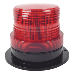 Burbuja de Señalización LED / 8 LEDs Rojos Gen III / 340 Lúmenes / 10-110 Vcd / 4 W / Patrón de Destello Ajustable / Montaje Permanente