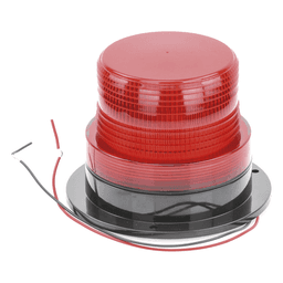 Burbuja de Señalización LED / 8 LEDs Rojos Gen III / 340 Lúmenes / 10-110 Vcd / 4 W / Patrón de Destello Ajustable / Montaje Permanente